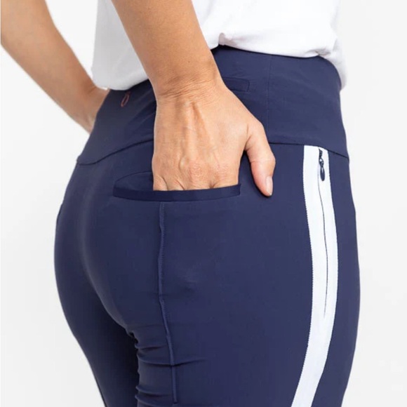 Kinona Tailored Track Golf‎ Pant. Black with neon yellow trim XS - Picture 2 of 10